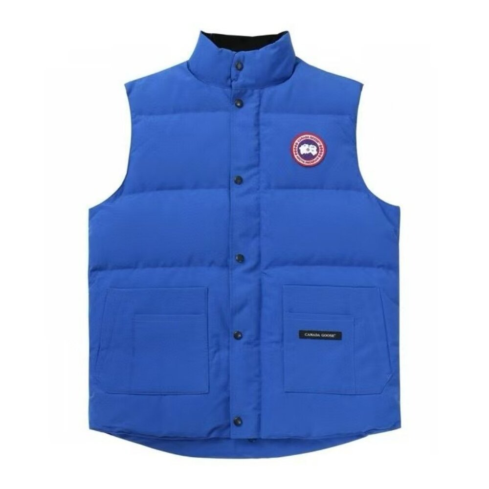 Couple’s Bright Blue Canada Goose Puffer Vests – His & Hers Layering Wins!